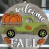 Welcome Fall Green Truck